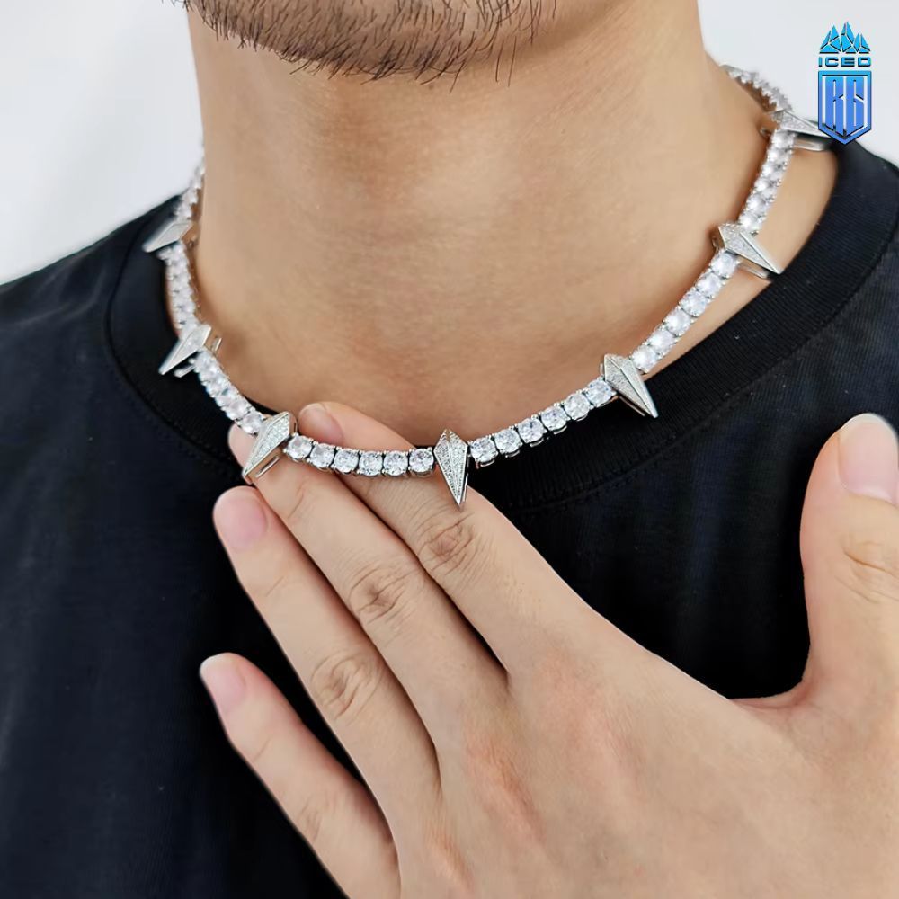 Dây chuyền 5mm Black Panther Tennis Necklace Men. DC-CZ-10006