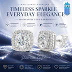 Bông tai 0.3-4CT D VVS1 Moissanite Stud Earrings 925 Sterling Silver Sparkling BT-CZ-10003