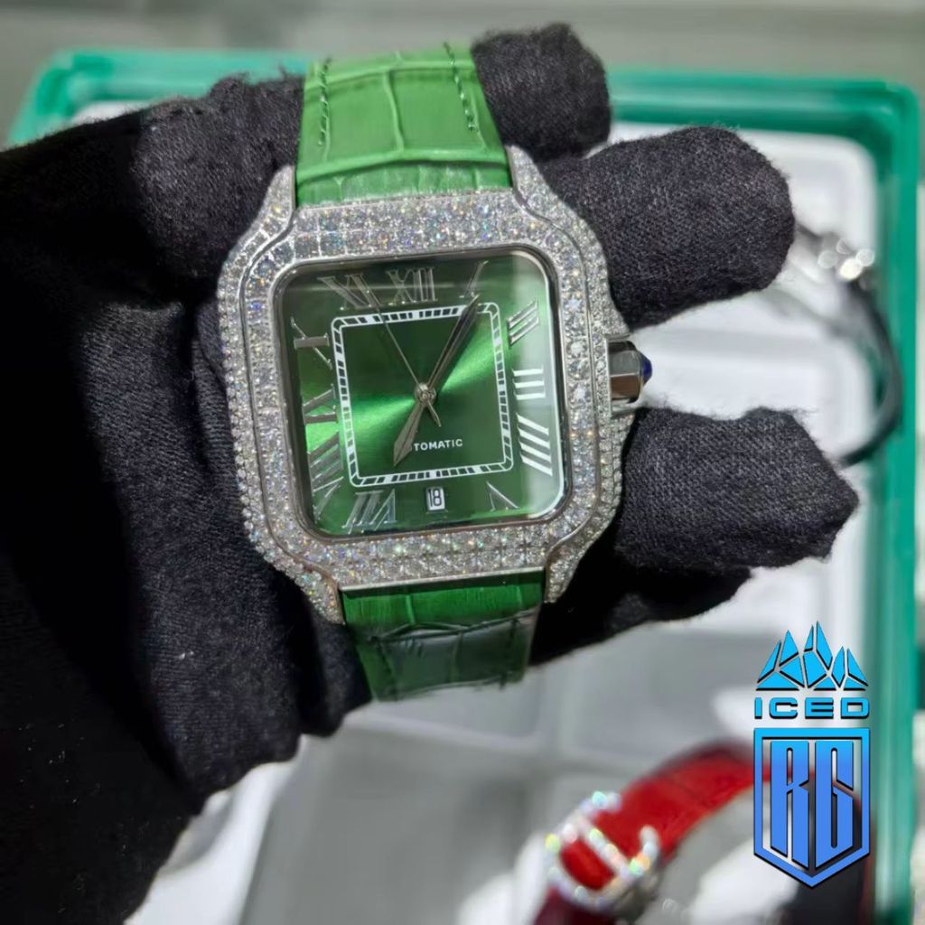 Đồng Hồ Kim Cương đá VVS Moissanite. Diamond Watches Full Iced Out. Passed Tester. DH-MS-10001