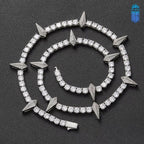 Dây chuyền 5mm Black Panther Tennis Necklace Men. DC-CZ-10006