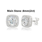 Bông tai 0.3-4CT D VVS1 Moissanite Stud Earrings 925 Sterling Silver Sparkling BT-CZ-10003