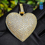 Mặt dây chuyền trái tim CZ Stone Paved Bling Cubic Zirconia Heart Pendants Necklace. MDC-CZ-10007