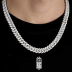 Dây chuyền size10mm Hip Hop Cubic Zircon Iced Out Bubbles Cuban Link Chain Necklace - DC-CZ-10001