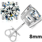 Bông tai 0.3-4CT D VVS1 Moissanite Stud Earrings 925 Sterling Silver Sparkling BT-CZ-10003