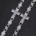 Lắc tay Thánh Giá 8mm Cross Chain Bracelet CZ 18k Gold Plated LT-CZ-10006