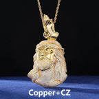 Mặt dây chuyền Jesus Christ Head Pendant Moissanite Praying Hands Charm 925 Silver. MDC-CZ-10008