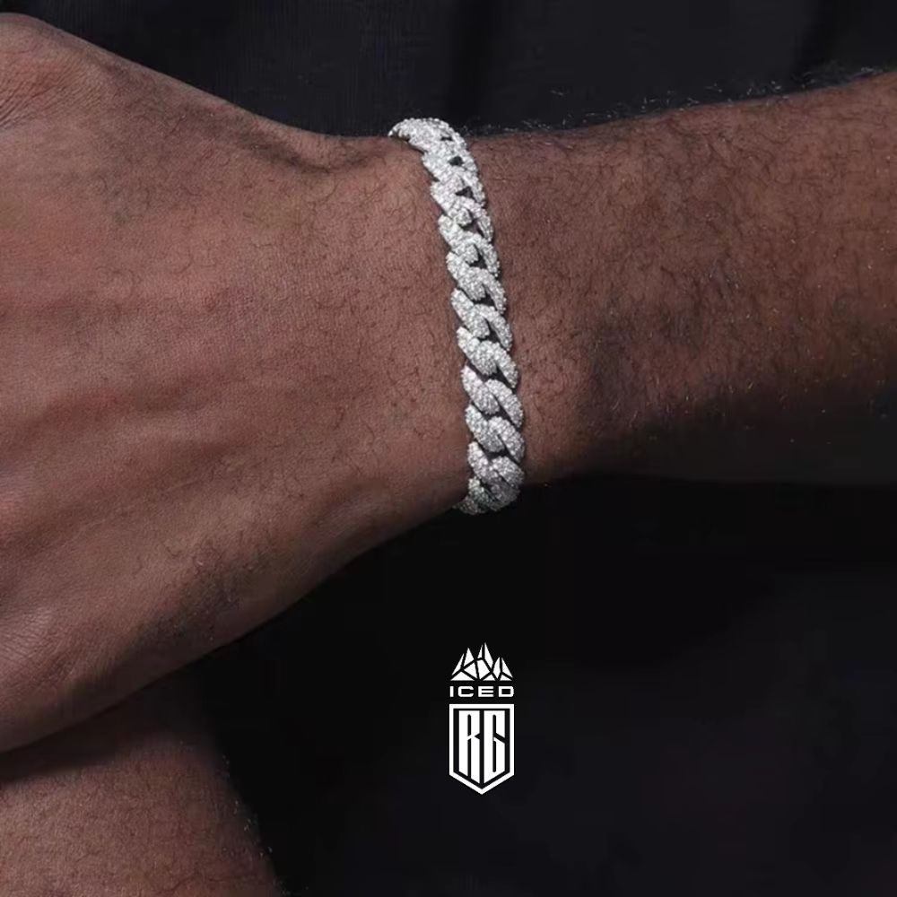 Lắc tay 2-6 hàng đá CZ, Full Diamond CZ, Bubble Cuban Bracelet Iced Out Hip Hop - LT-CZ-10002
