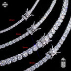 Dây chuyền 2/3/4/5mm Moissanite. Tennis Chain Hip Hop VVS Moissanite Tennis Necklace LT-CZ-10008