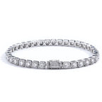 Lắc tay 5mm, CZ stone, Iced Tennis Bracelet White Gold Round Cut Diamond - RGICED - LT-CZ-10001