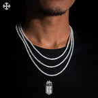 Dây chuyền 2/3/4/5mm Moissanite. Tennis Chain Hip Hop VVS Moissanite Tennis Necklace LT-CZ-10008