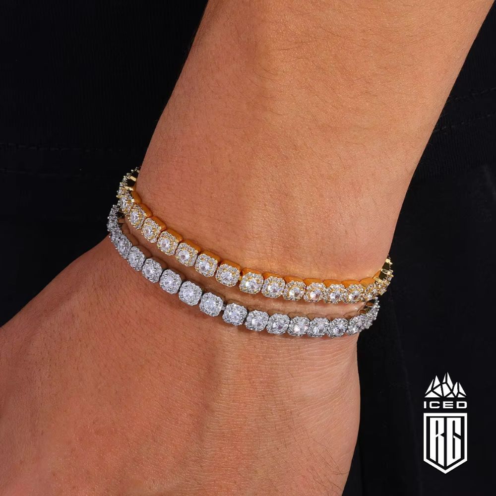 Lắc tay 5mm, CZ stone, Iced Tennis Bracelet White Gold Round Cut Diamond - RGICED - LT-CZ-10001