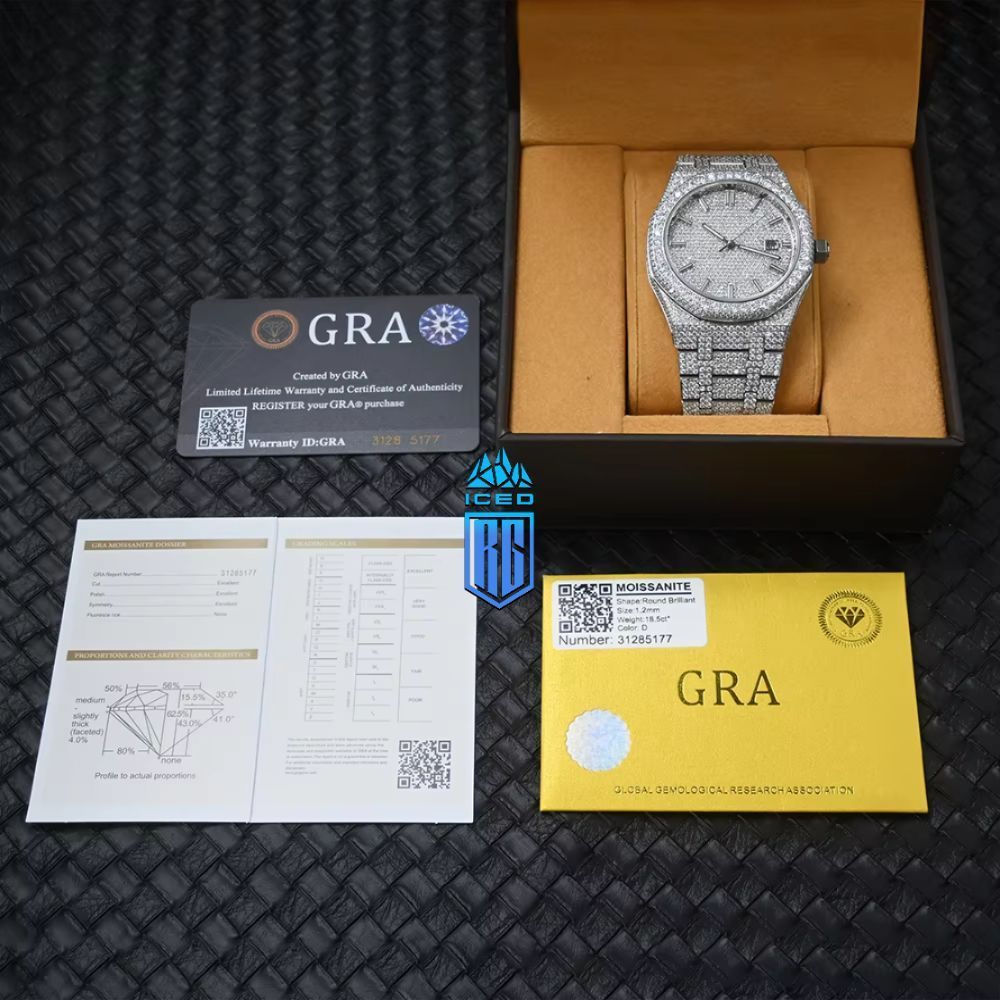 Hip Hop Jewelry Watch For Men Moissanite Iced Out Mechanical Watch 9015 Movement,DH-MS-10003