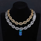 Dây chuyền 16MM CZ Miami Cuban Link Chain Bling Iced Out The Pig Nose Cuban Link LT-CZ-10009