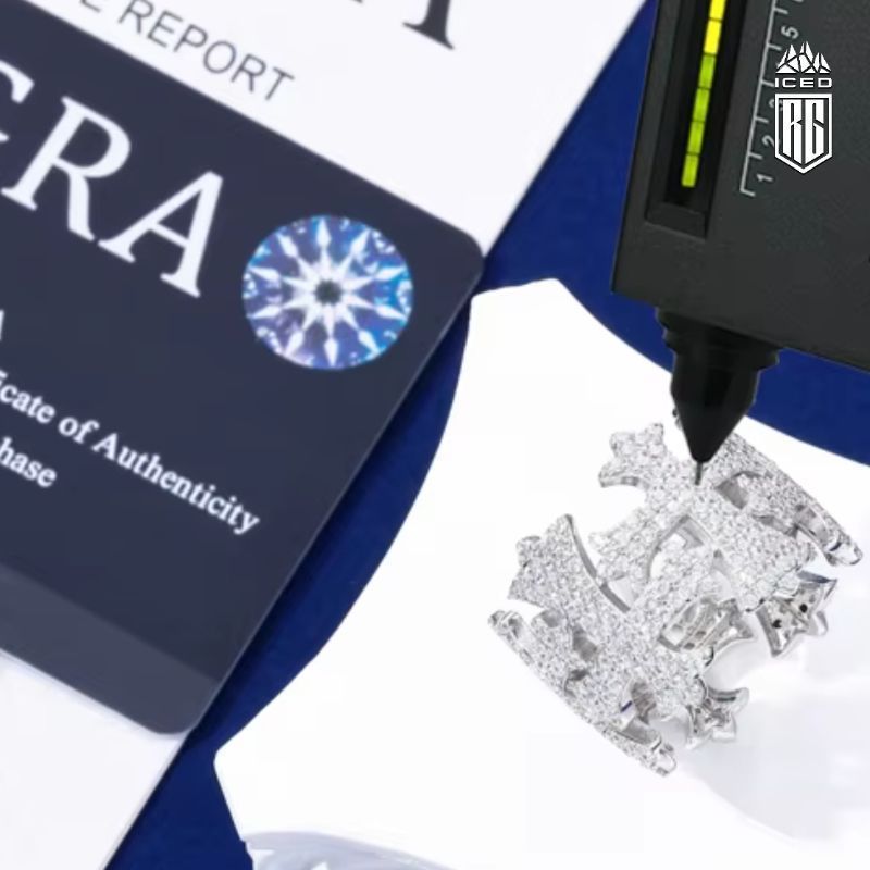 NHẪN KING. Crown Cross Ring 925 Sterling Silver Moissanite. NX-CZ-10002
