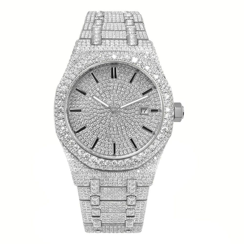 Hip Hop Jewelry Watch For Men Moissanite Iced Out Mechanical Watch 9015 Movement,DH-MS-10003