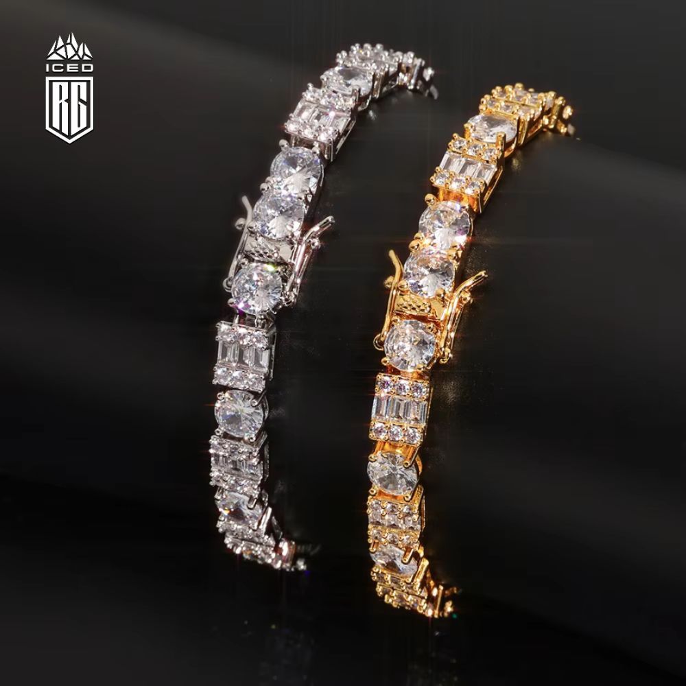 Lắc tay 6.5mm Tennis Chain Bracelet Round Mix Cut Cubic Zirconia Iced LT-CZ-10003