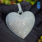Mặt dây chuyền trái tim CZ Stone Paved Bling Cubic Zirconia Heart Pendants Necklace. MDC-CZ-10007