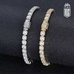 Lắc tay 5mm, CZ stone, Iced Tennis Bracelet White Gold Round Cut Diamond - RGICED - LT-CZ-10001