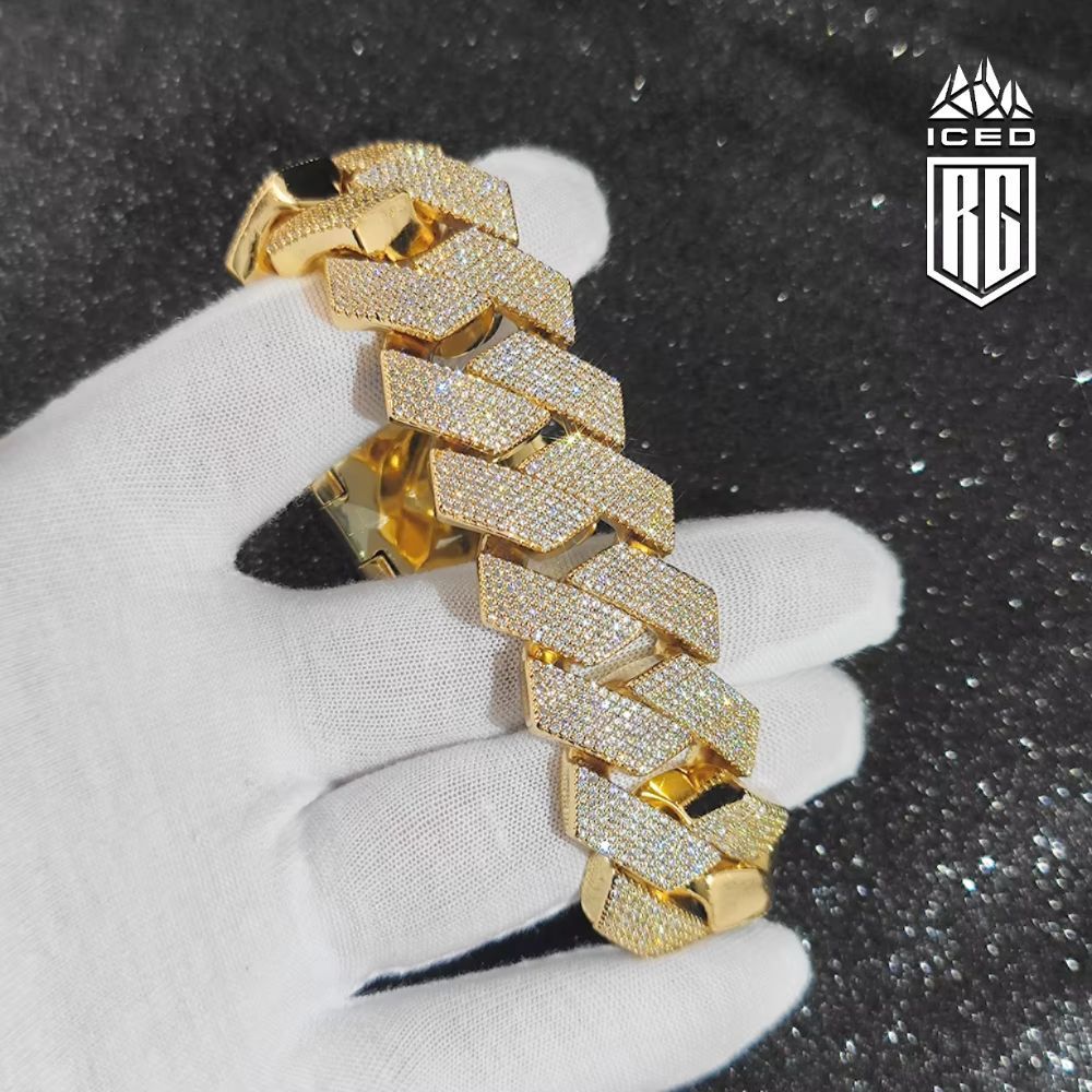 Dây chuyền 25mm CZ - 6 hàng hột. Chains 25mm Six Rows Cz Stone. DC-CZ-10002