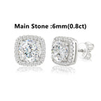 Bông tai 0.3-4CT D VVS1 Moissanite Stud Earrings 925 Sterling Silver Sparkling BT-CZ-10003