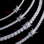 Dây chuyền 2/3/4/5mm Moissanite. Tennis Chain Hip Hop VVS Moissanite Tennis Necklace LT-CZ-10008