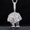 Men Luxury Iced Out Street Jewelry Gold Plated 925 Sterling Silver VVS Moissanite Diamond Hip Hop Flaunt Money Hand Pend