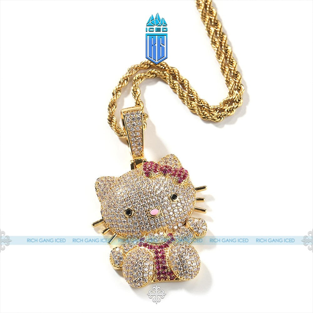 DÂY CHUYỀN HI KITTY - CUBIC ZIRCONA MẠ BẠC S925 - MDC-CZ-10011