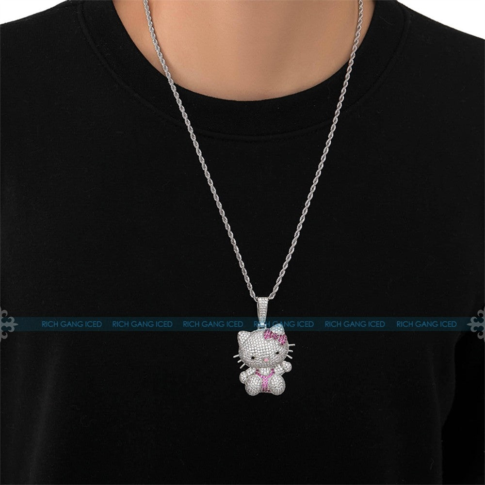 DÂY CHUYỀN HI KITTY - CUBIC ZIRCONA MẠ BẠC S925 - MDC-CZ-10011