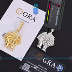 Men Luxury Iced Out Street Jewelry Gold Plated 925 Sterling Silver VVS Moissanite Diamond Hip Hop Flaunt Money Hand Pend