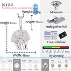 Men Luxury Iced Out Street Jewelry Gold Plated 925 Sterling Silver VVS Moissanite Diamond Hip Hop Flaunt Money Hand Pend